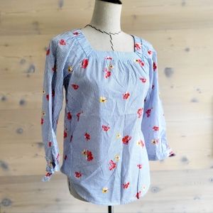 Old Navy Stripe and Floral Top size XS